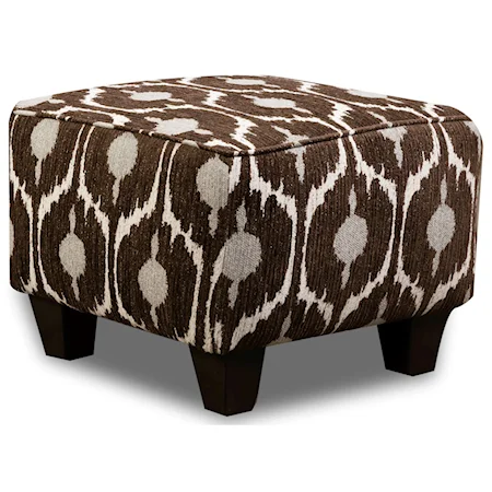 Contemporary Upholstered Accent Chair Ottoman